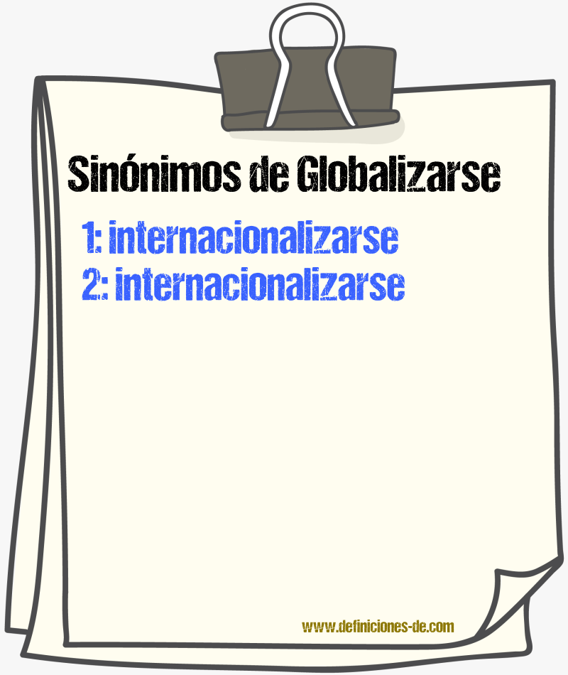 Sinónimos de globalizarse