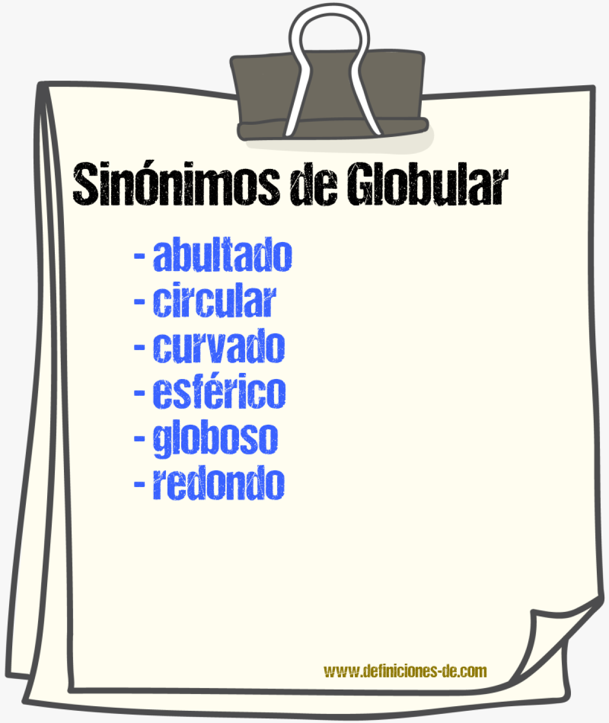 Sinnimos de globular