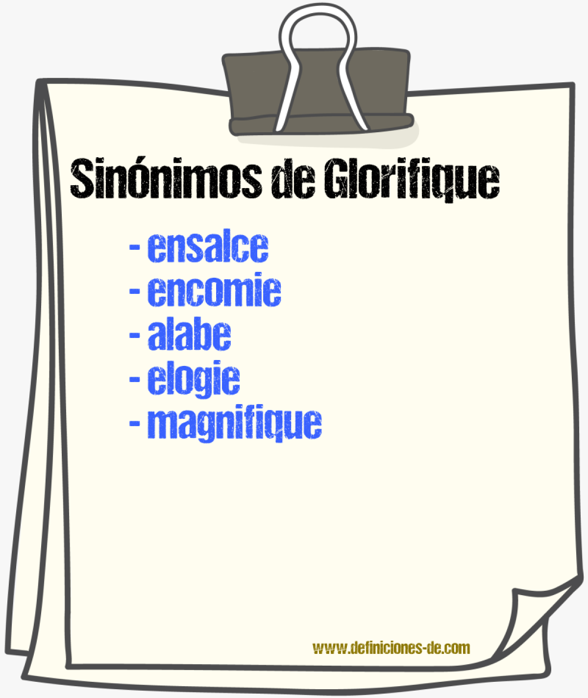 Sinónimos de glorifique