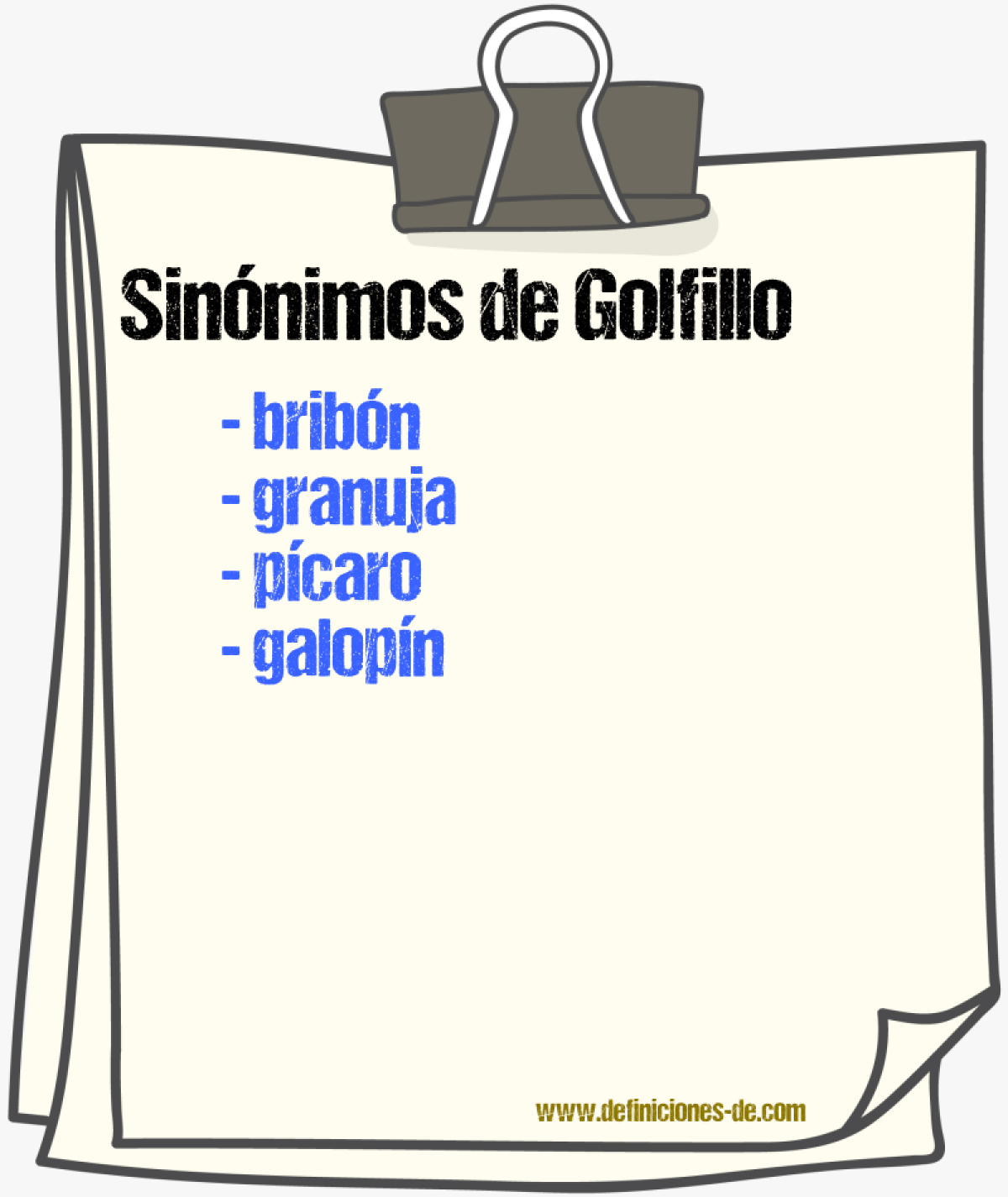 Sinnimos de golfillo