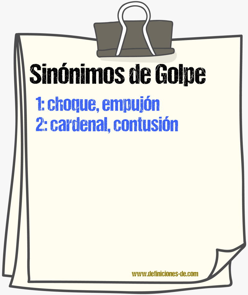 Sinnimos de golpe