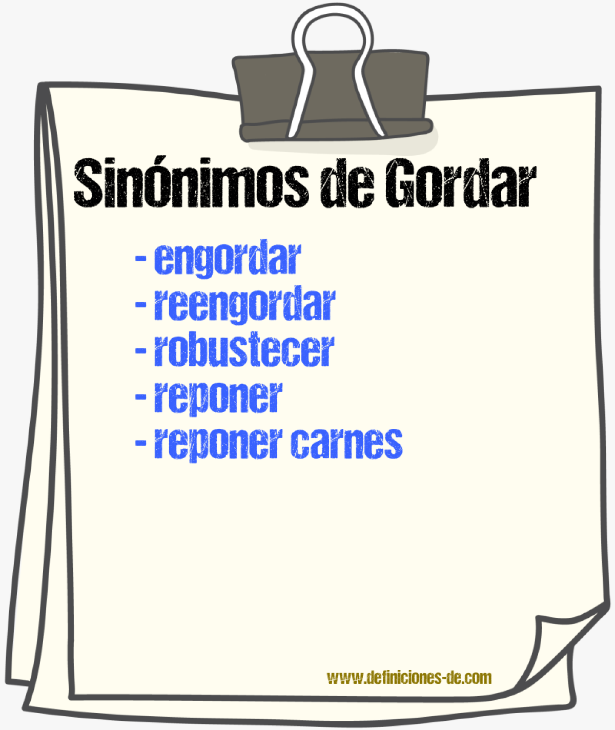 Sinónimos de gordar