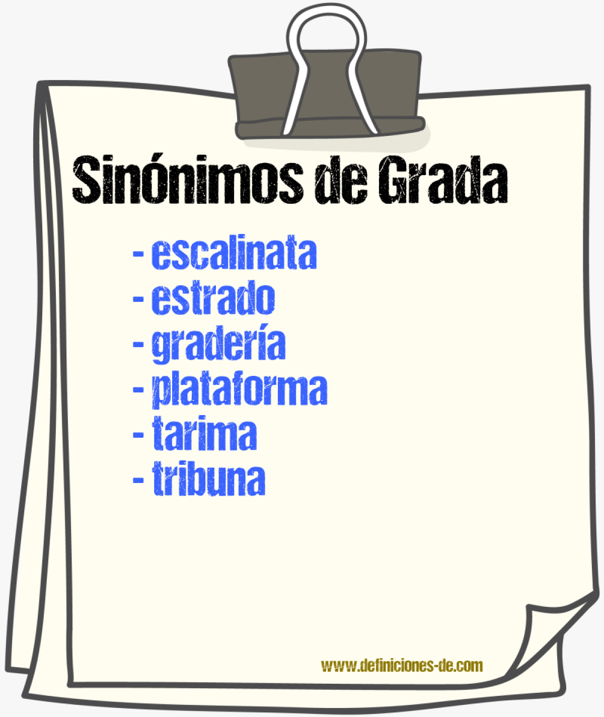 Sinnimos de grada