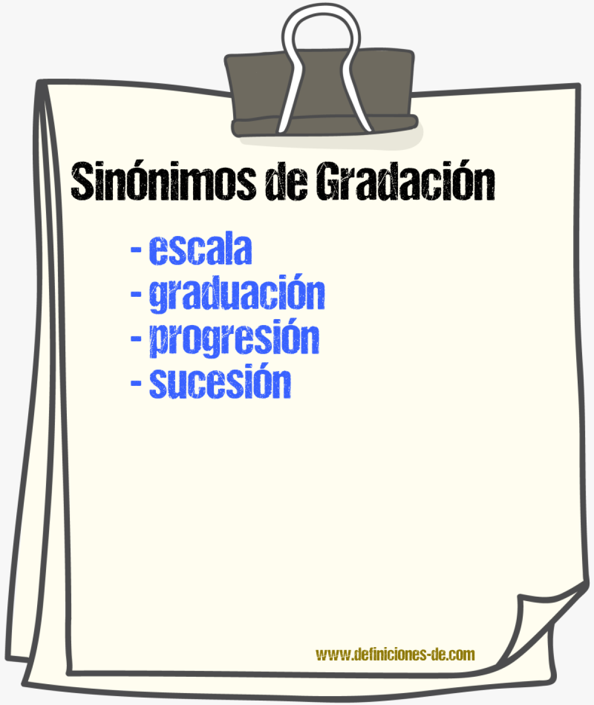 Sinnimos de gradacin