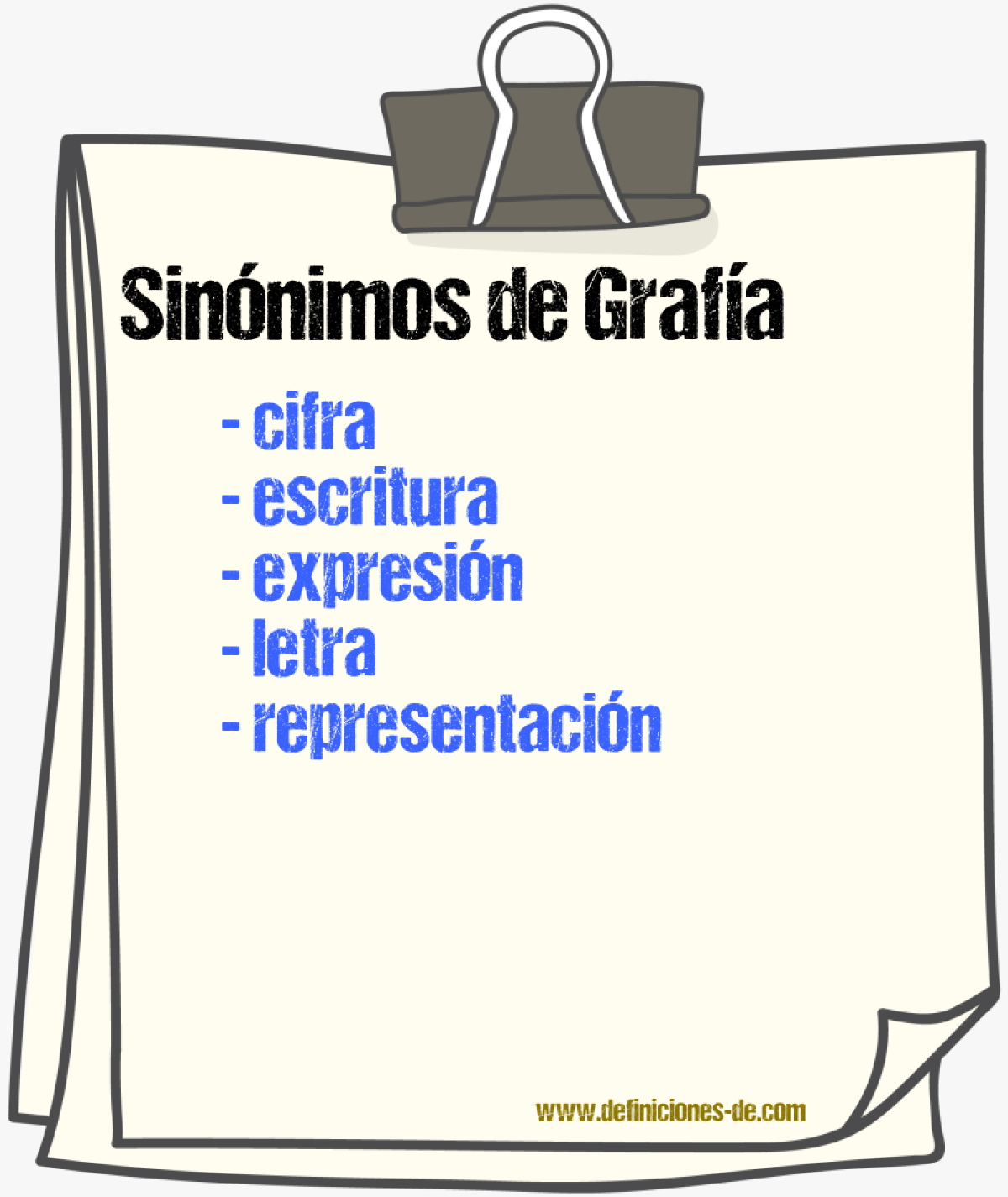 Sinnimos de grafa