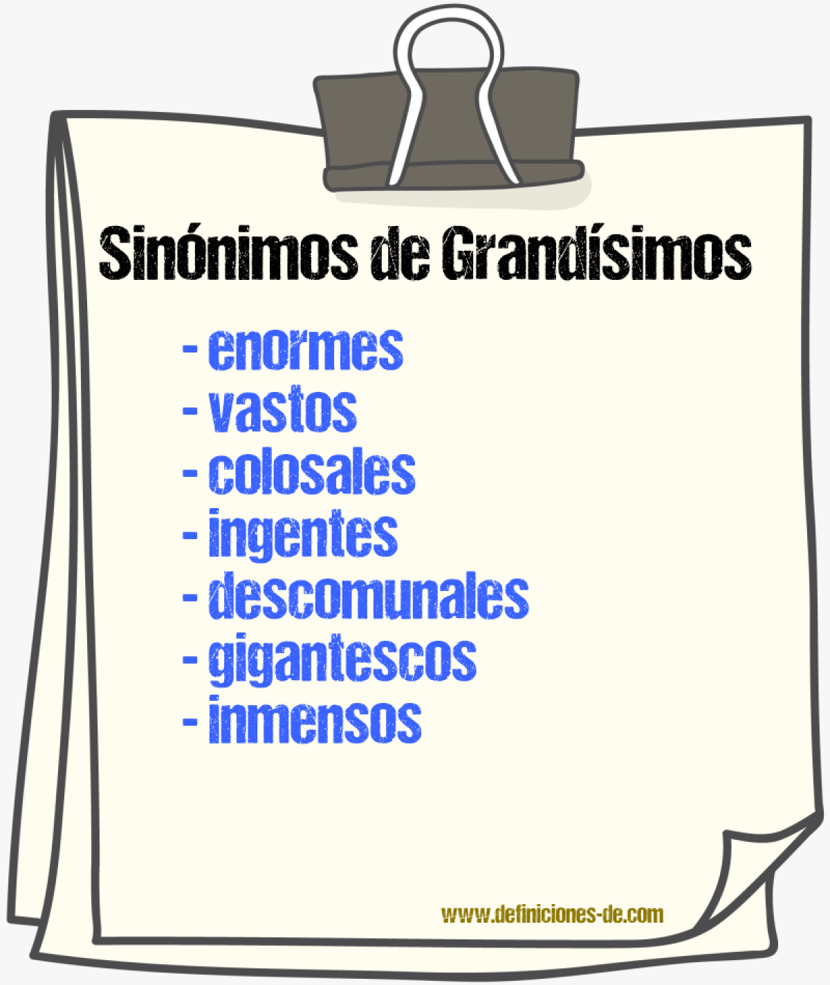 Sinónimos de grandísimos