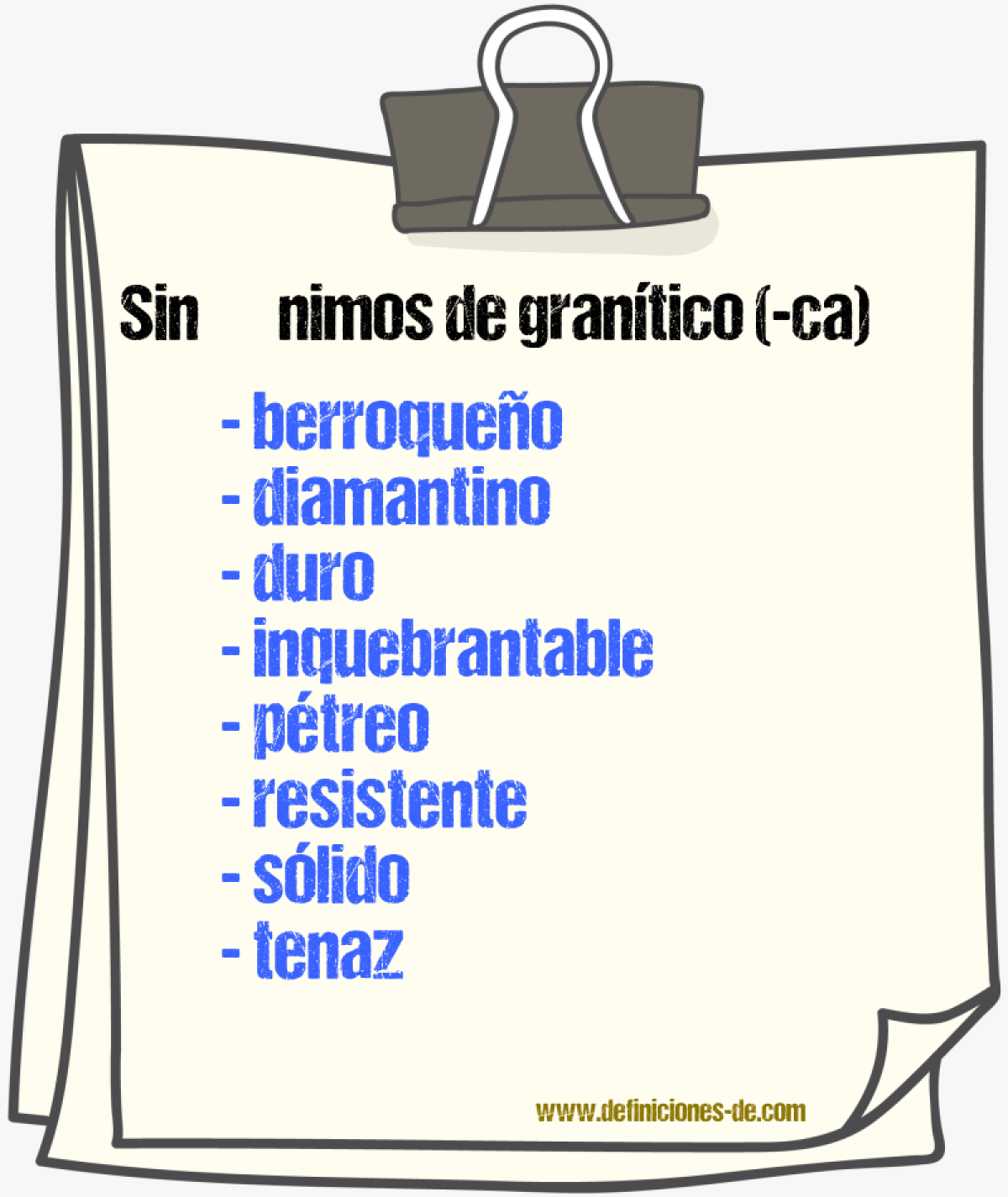 Sinnimos de grantico