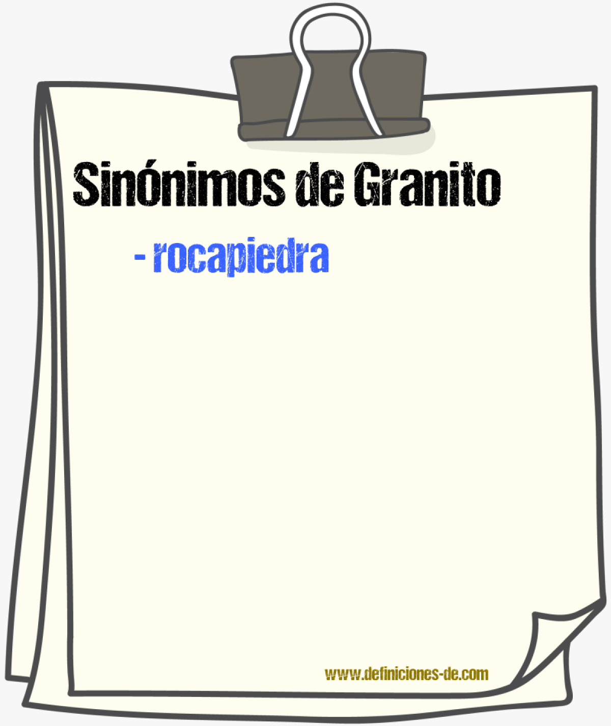 Sinnimos de granito