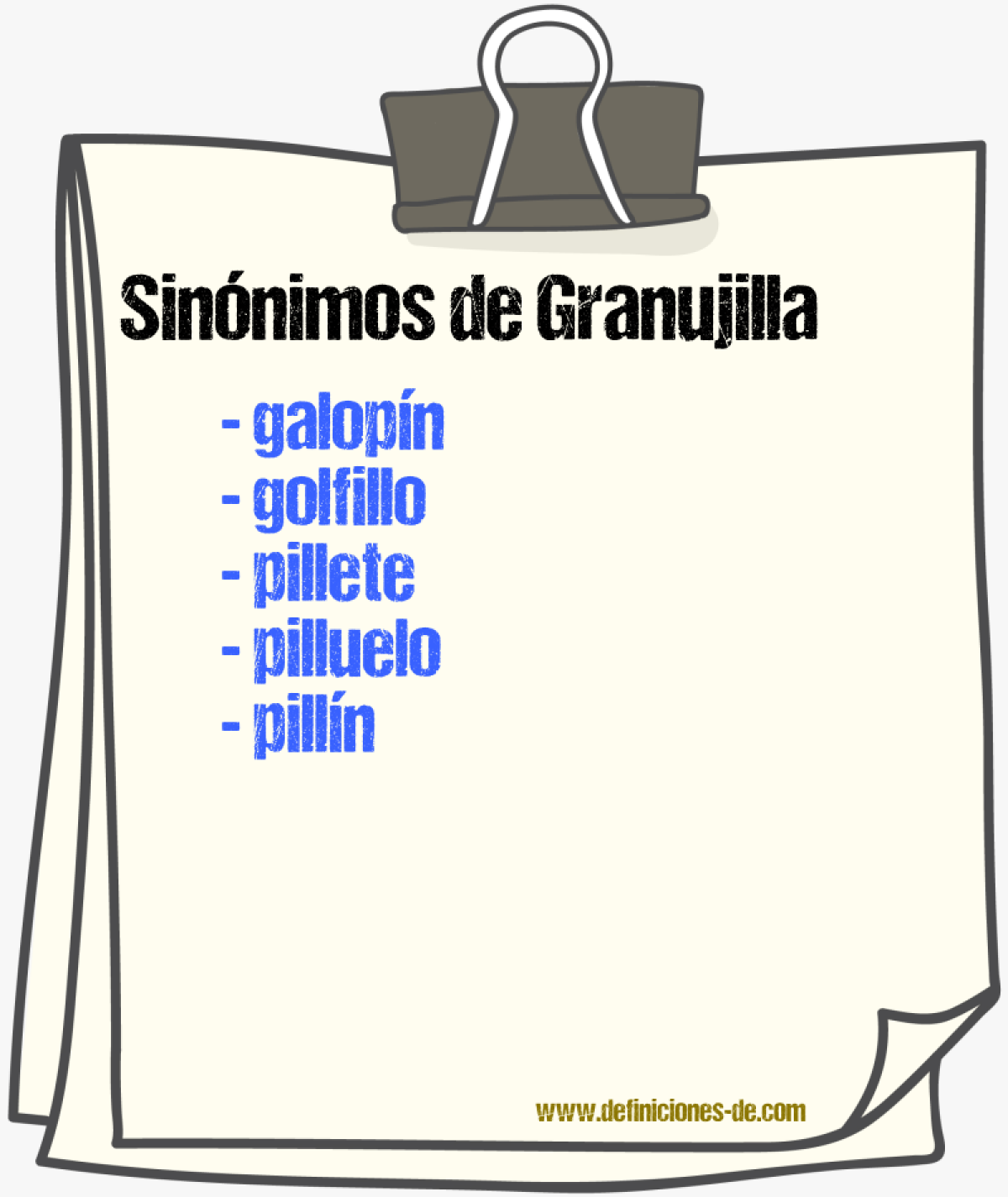 Sinnimos de granujilla