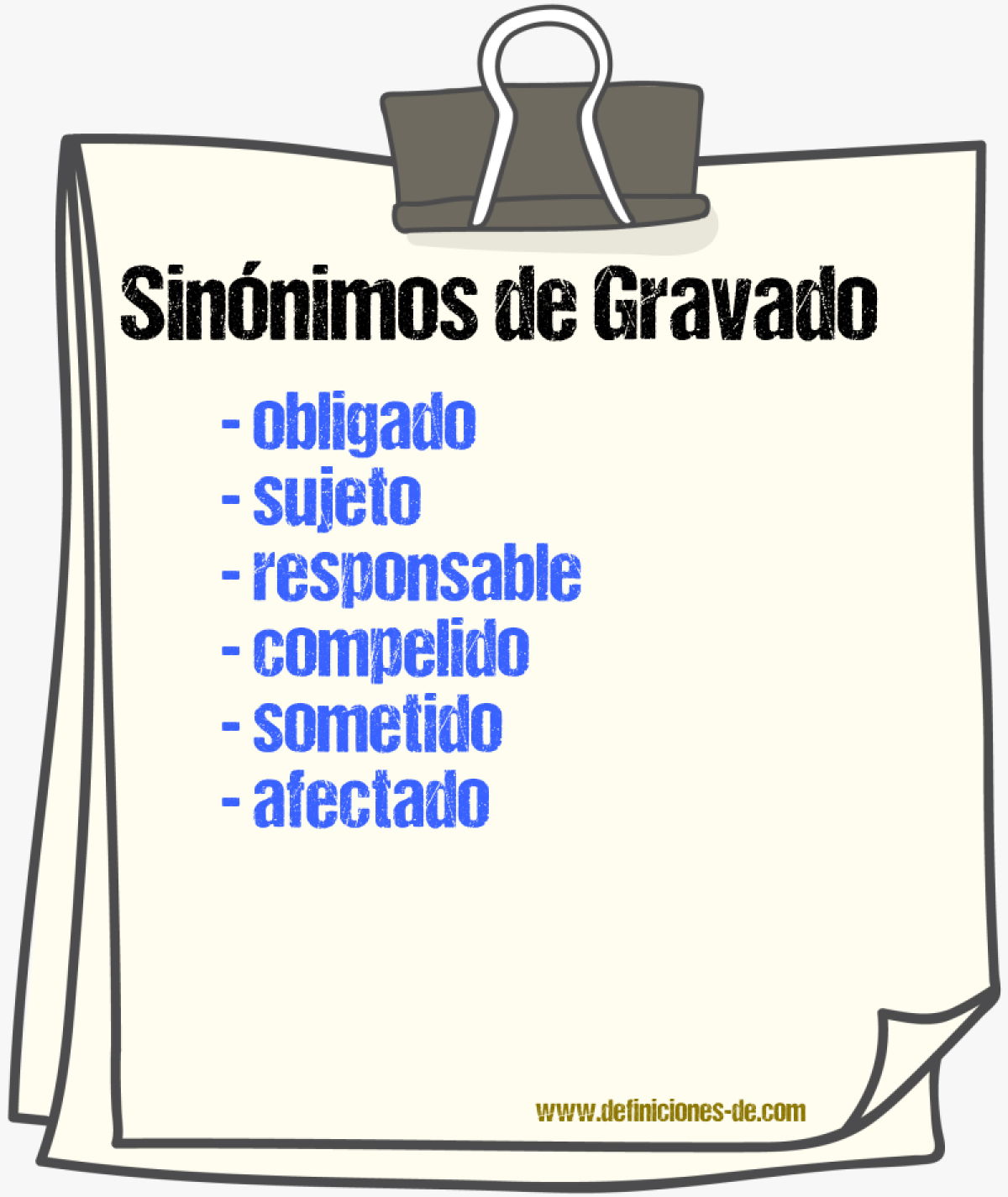 Sinónimos de gravado