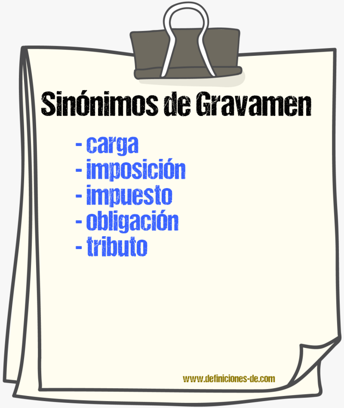 Sinnimos de gravamen