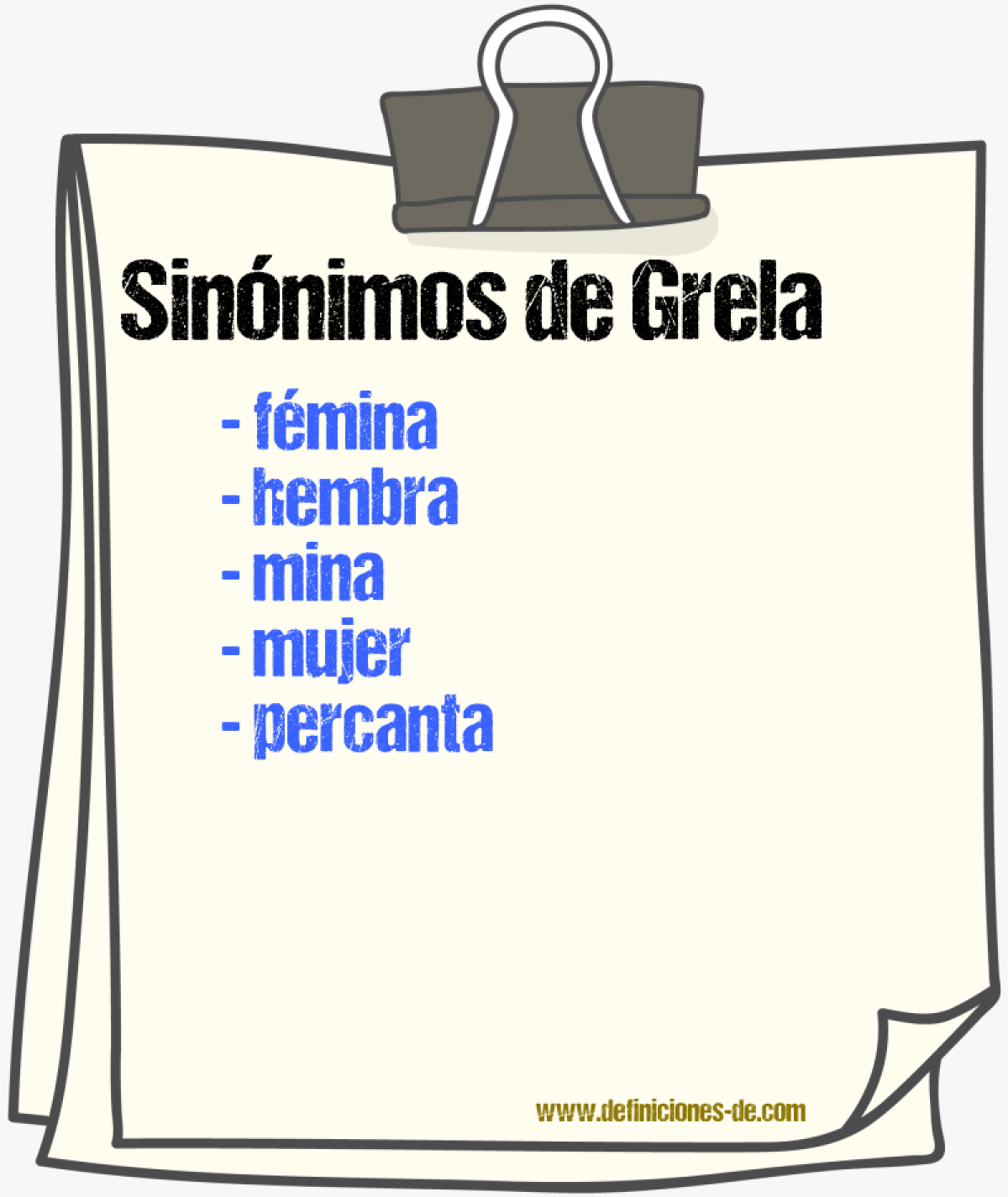 Sinnimos de grela