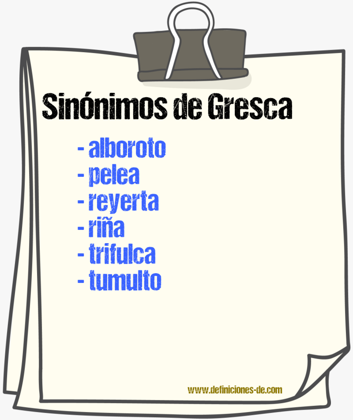 Sinnimos de gresca