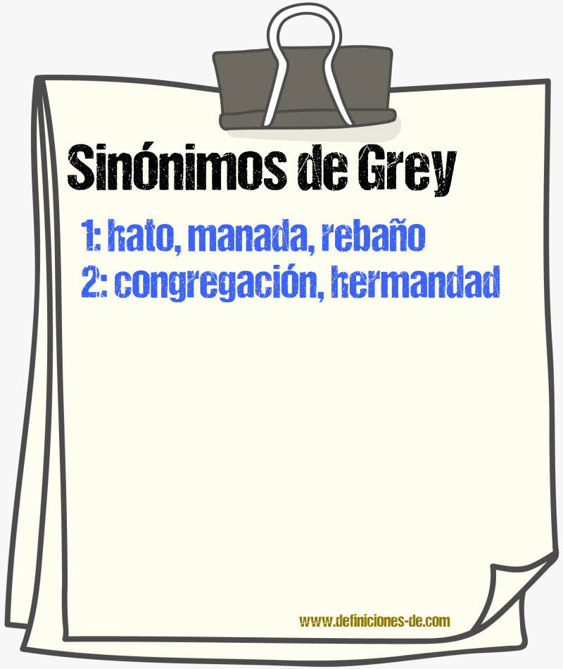 Sinnimos de grey