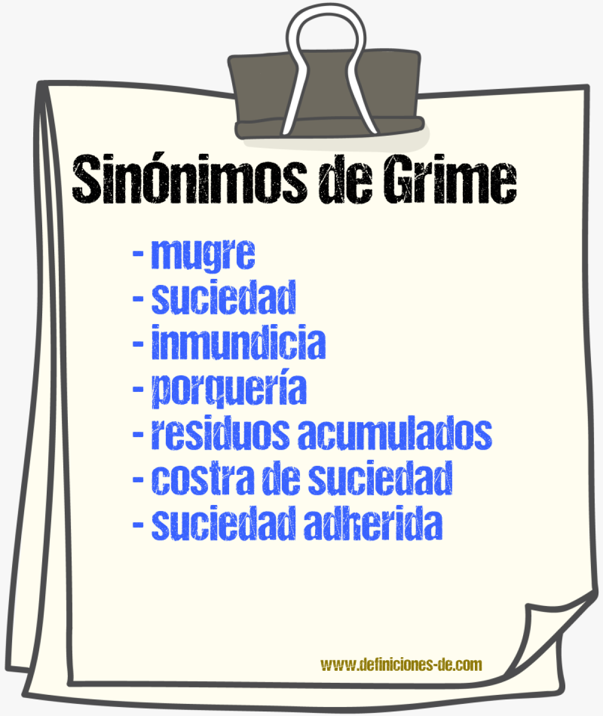 Sinónimos de grime