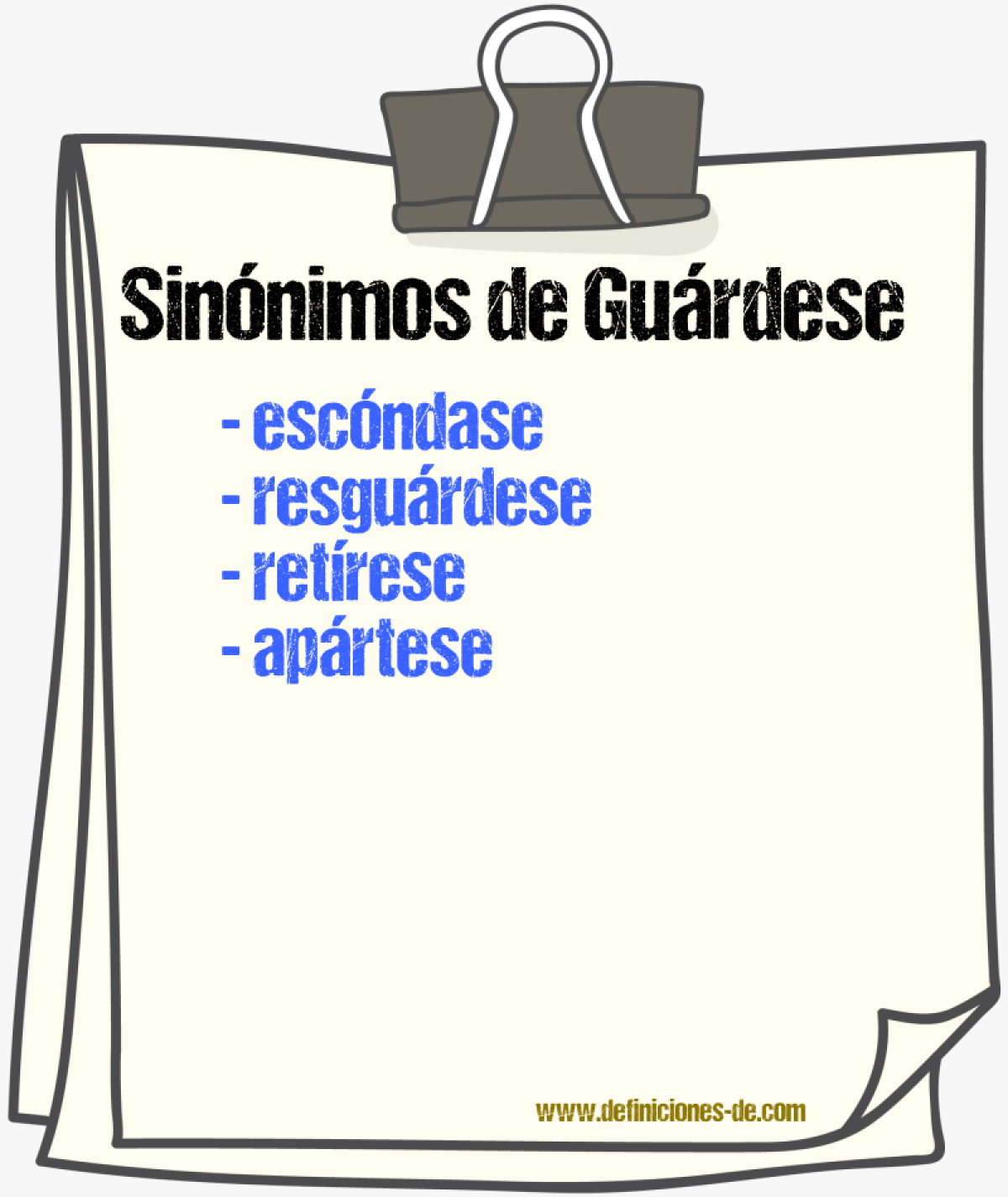 Sinónimos de guárdese