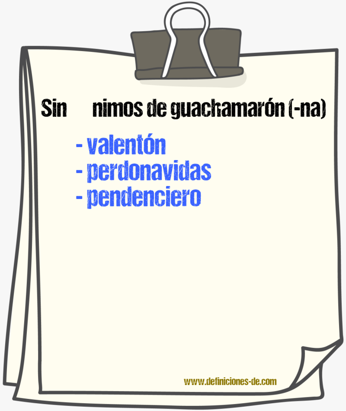 Sinnimos de guachamarn