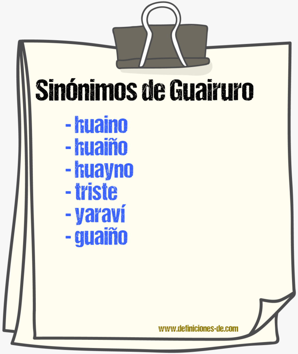 Sinnimos de guairuro