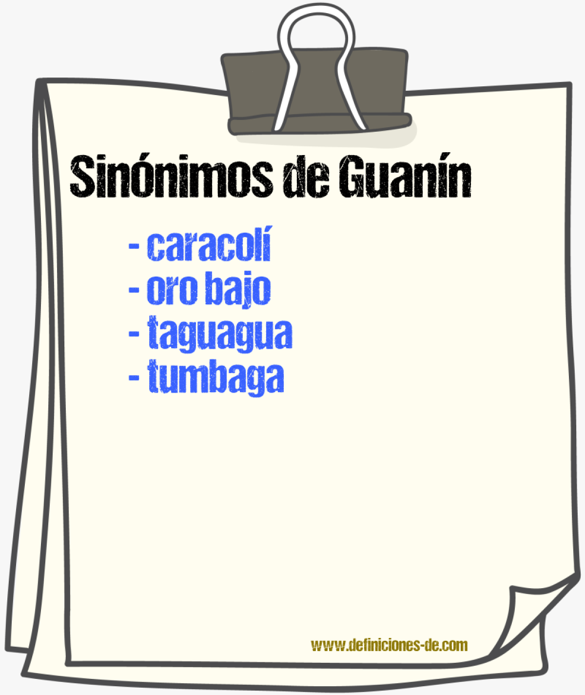 Sinnimos de guann