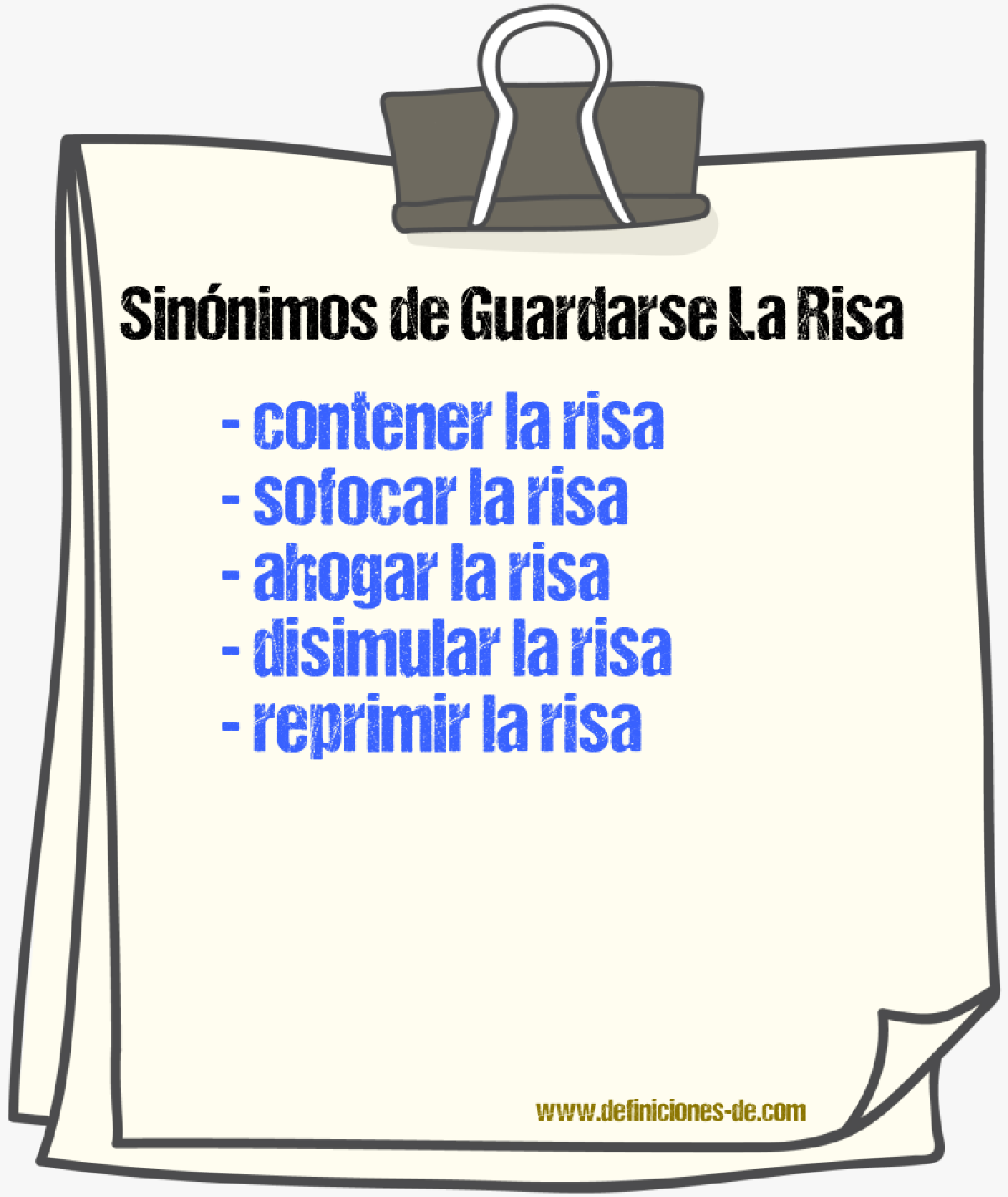Sinónimos de guardarse la risa