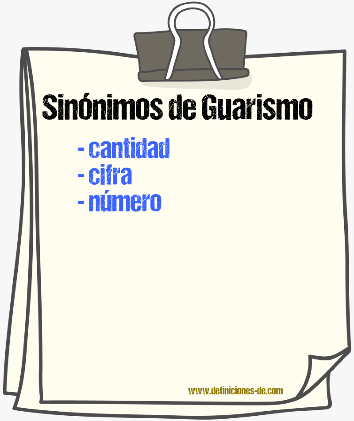 Sinnimos de guarismo