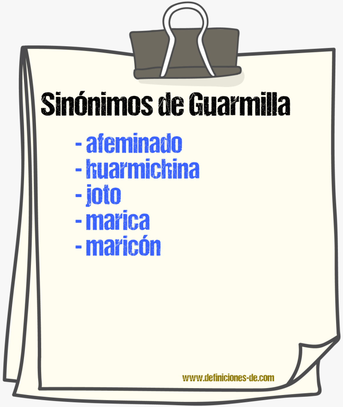 Sinnimos de guarmilla