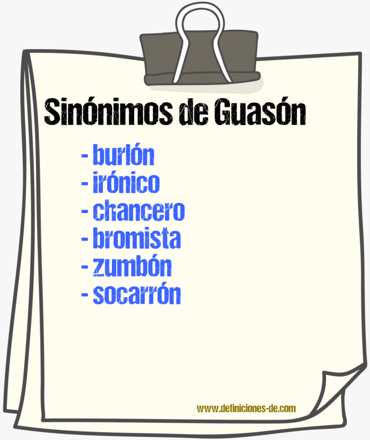 Sinnimos de guasn