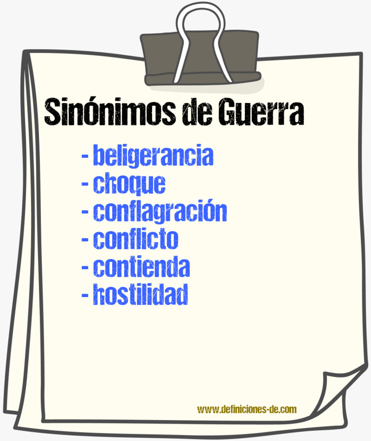 Sinnimos de guerra