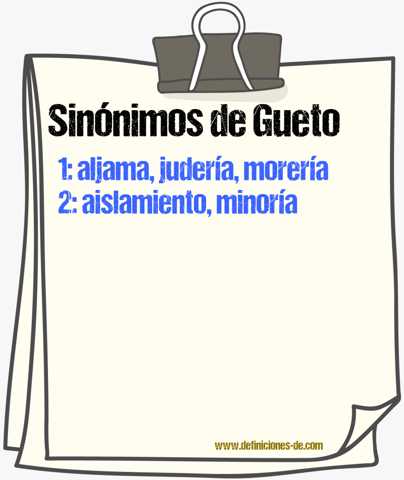 Sinnimos de gueto