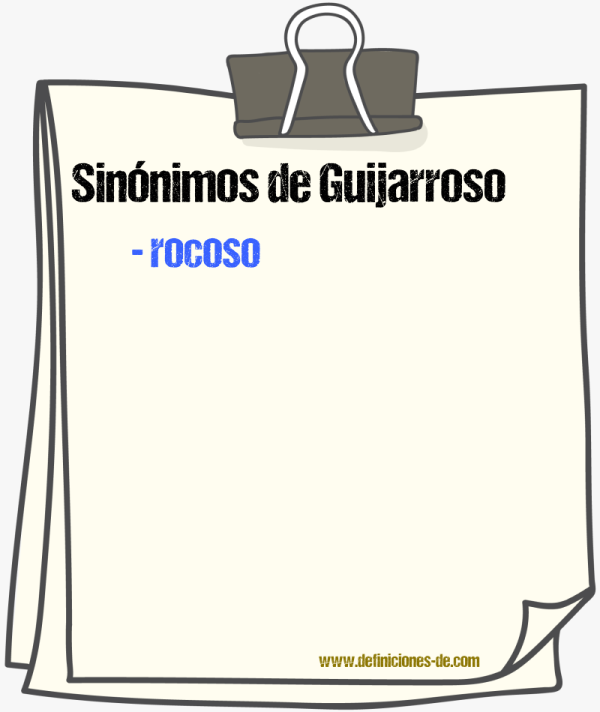 Sinnimos de guijarroso