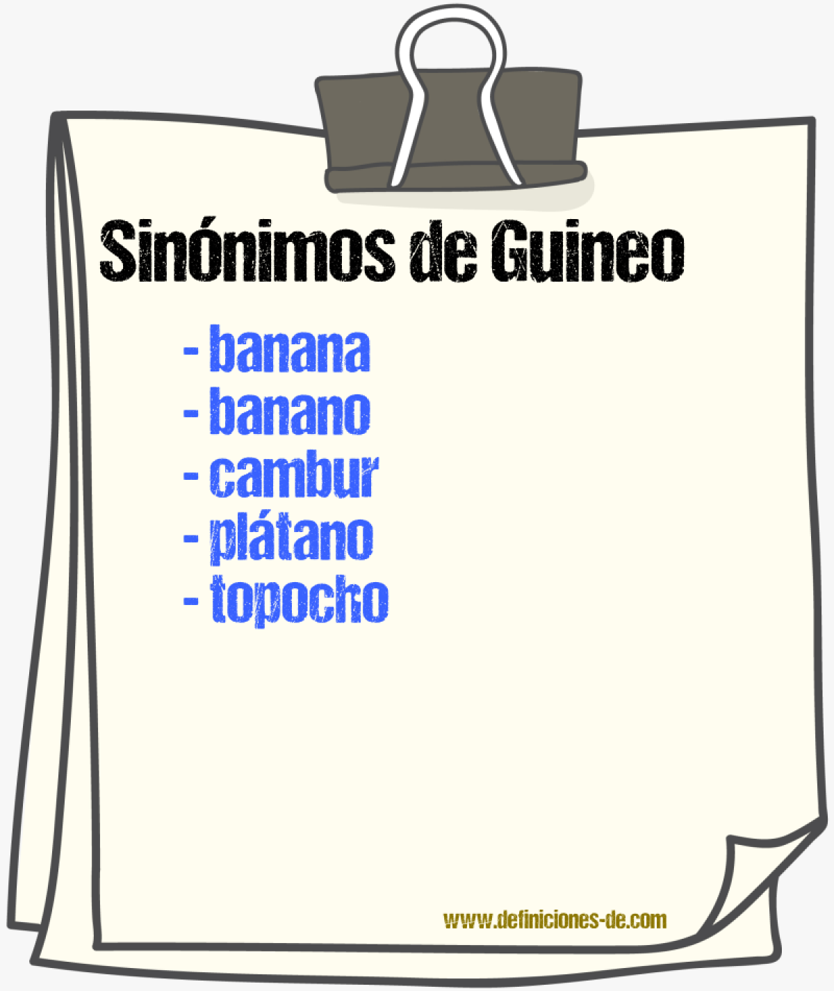 Sinnimos de guineo