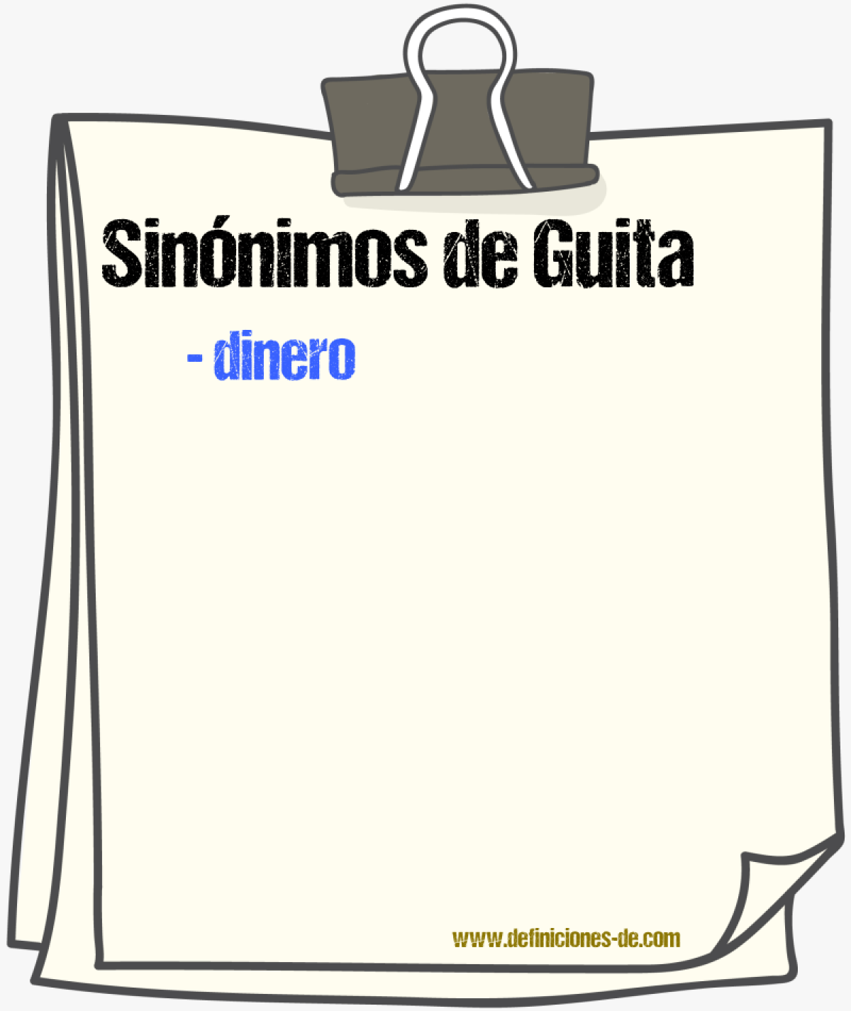 Sinnimos de guita