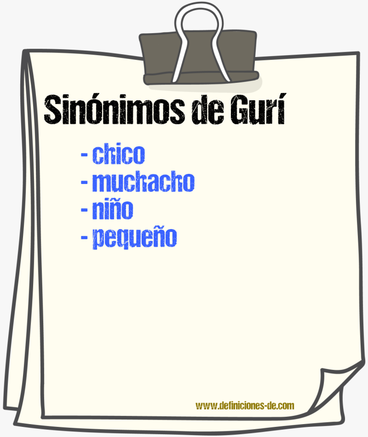 Sinnimos de gur