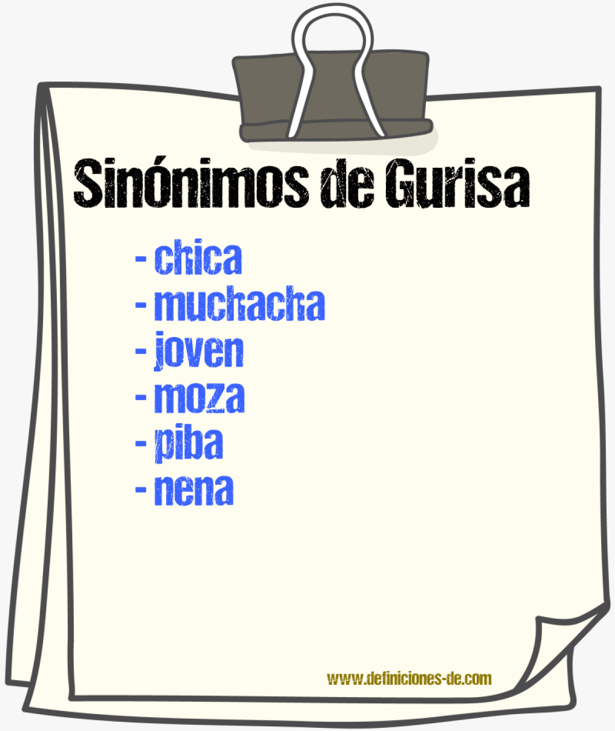Sinónimos de gurisa