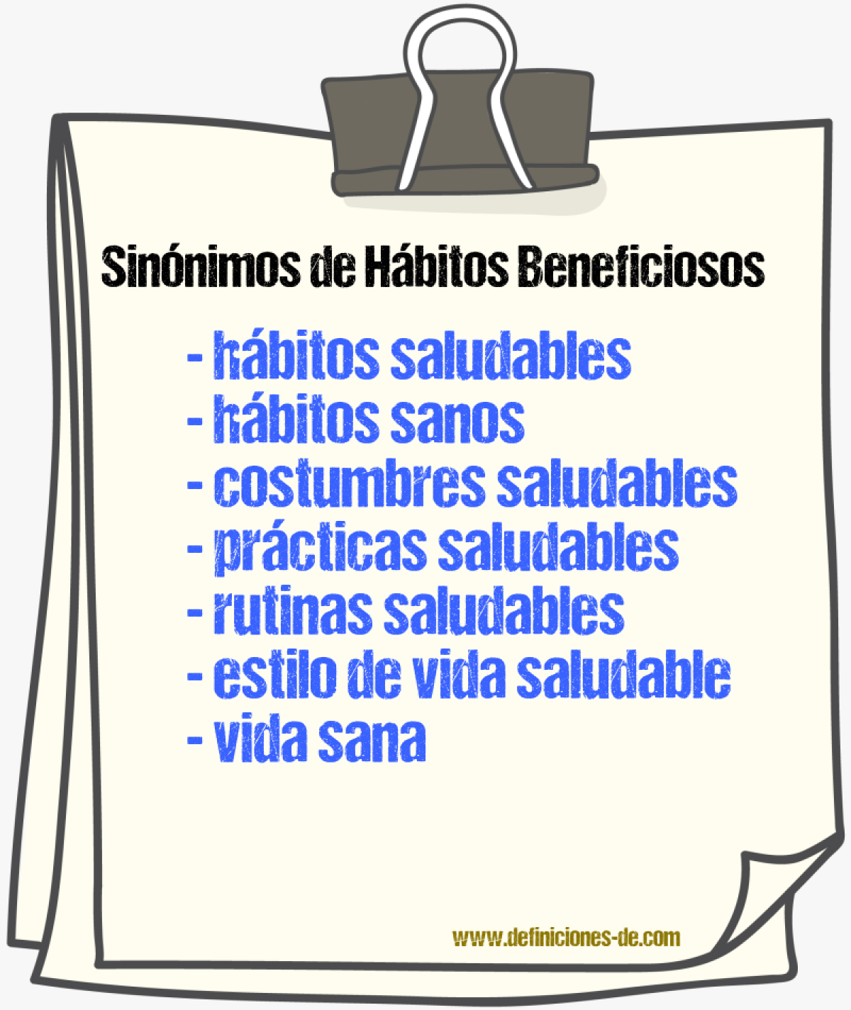Sinónimos de hábitos beneficiosos