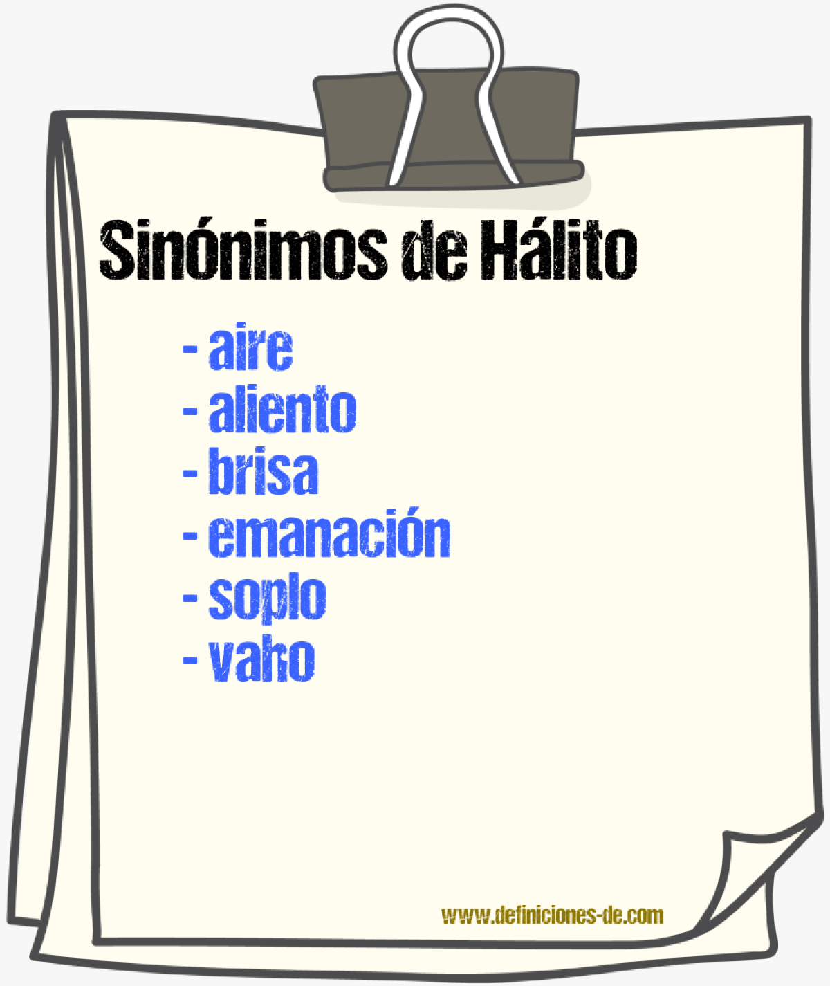 Sinnimos de hlito