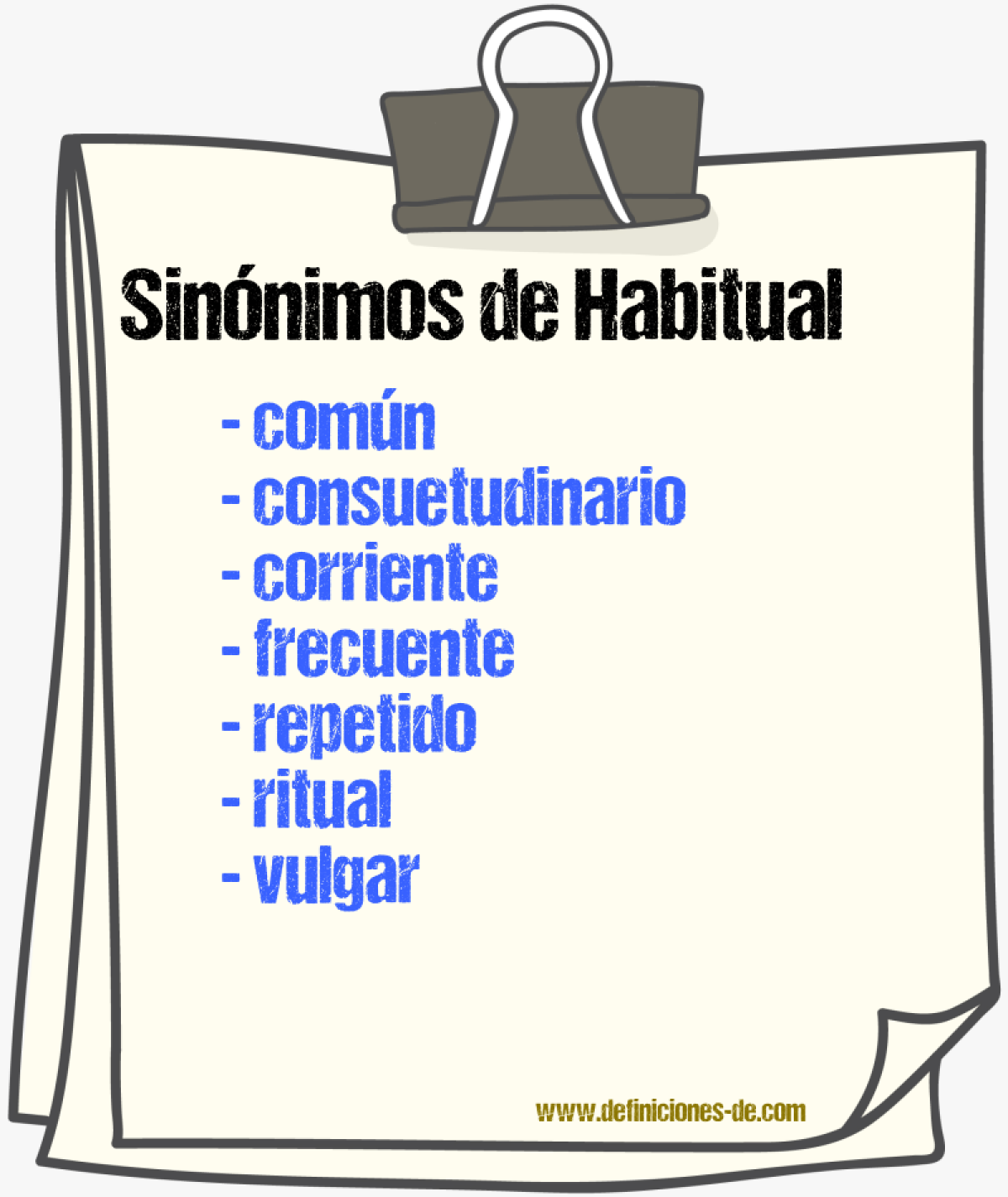 Sinnimos de habitual