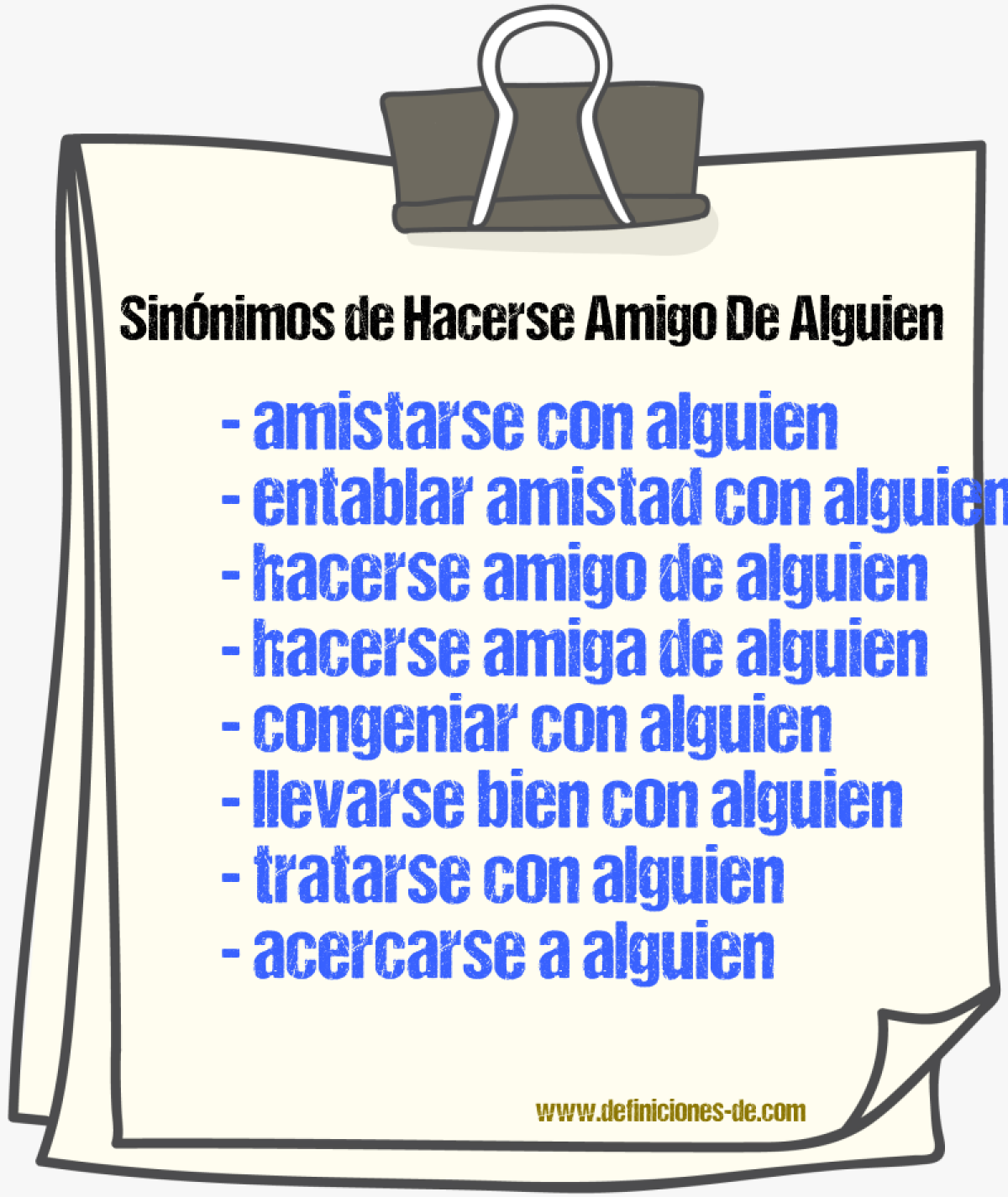 Sinónimos de hacerse amigo de alguien