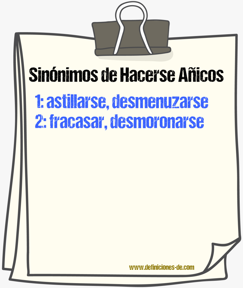 Sinónimos de hacerse añicos