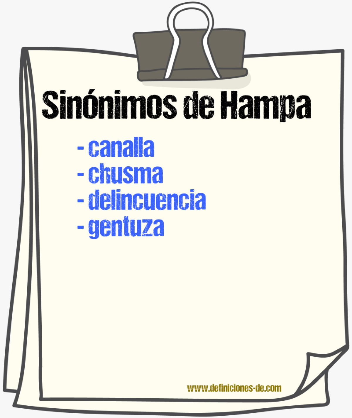 Sinnimos de hampa