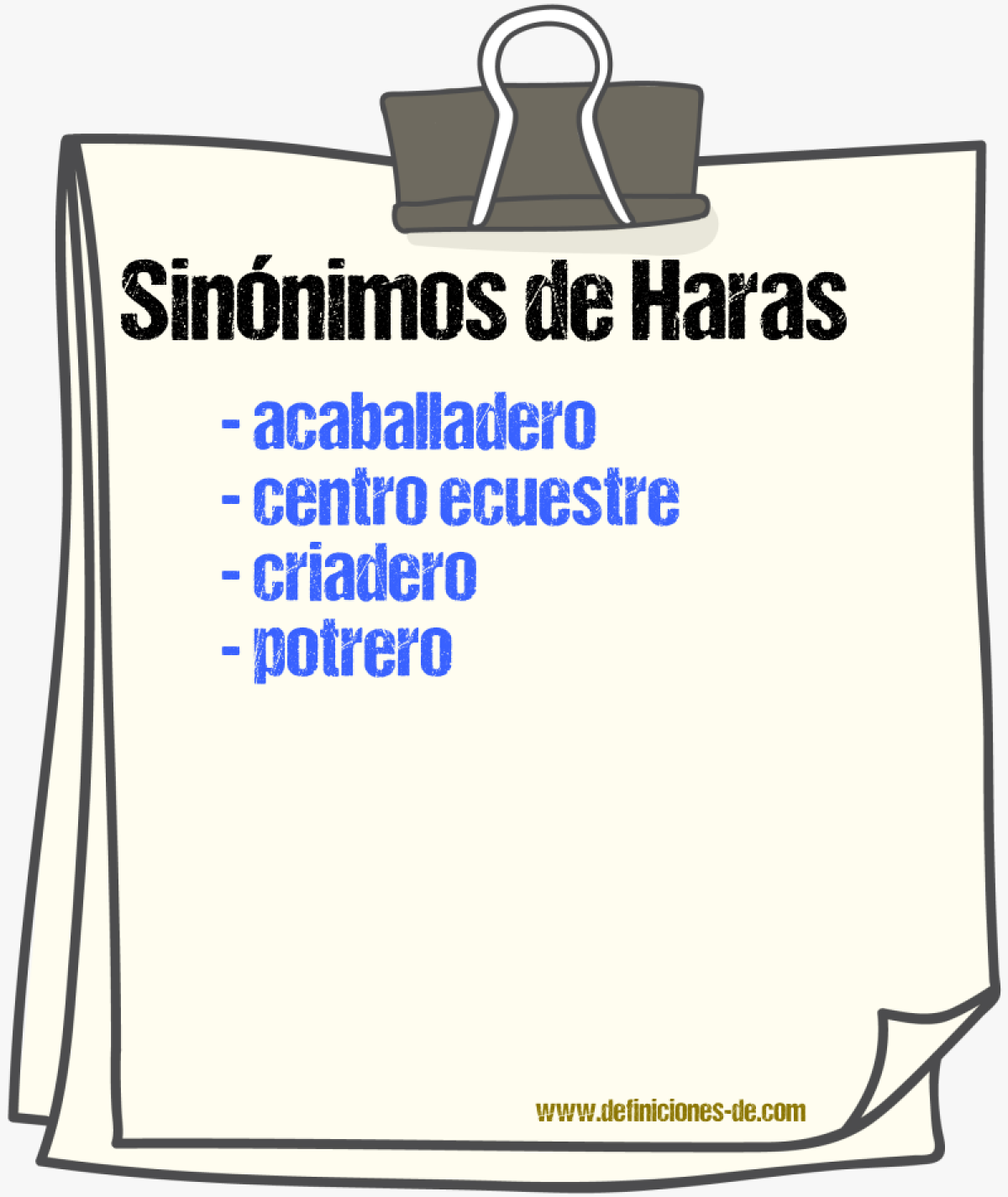 Sinnimos de haras