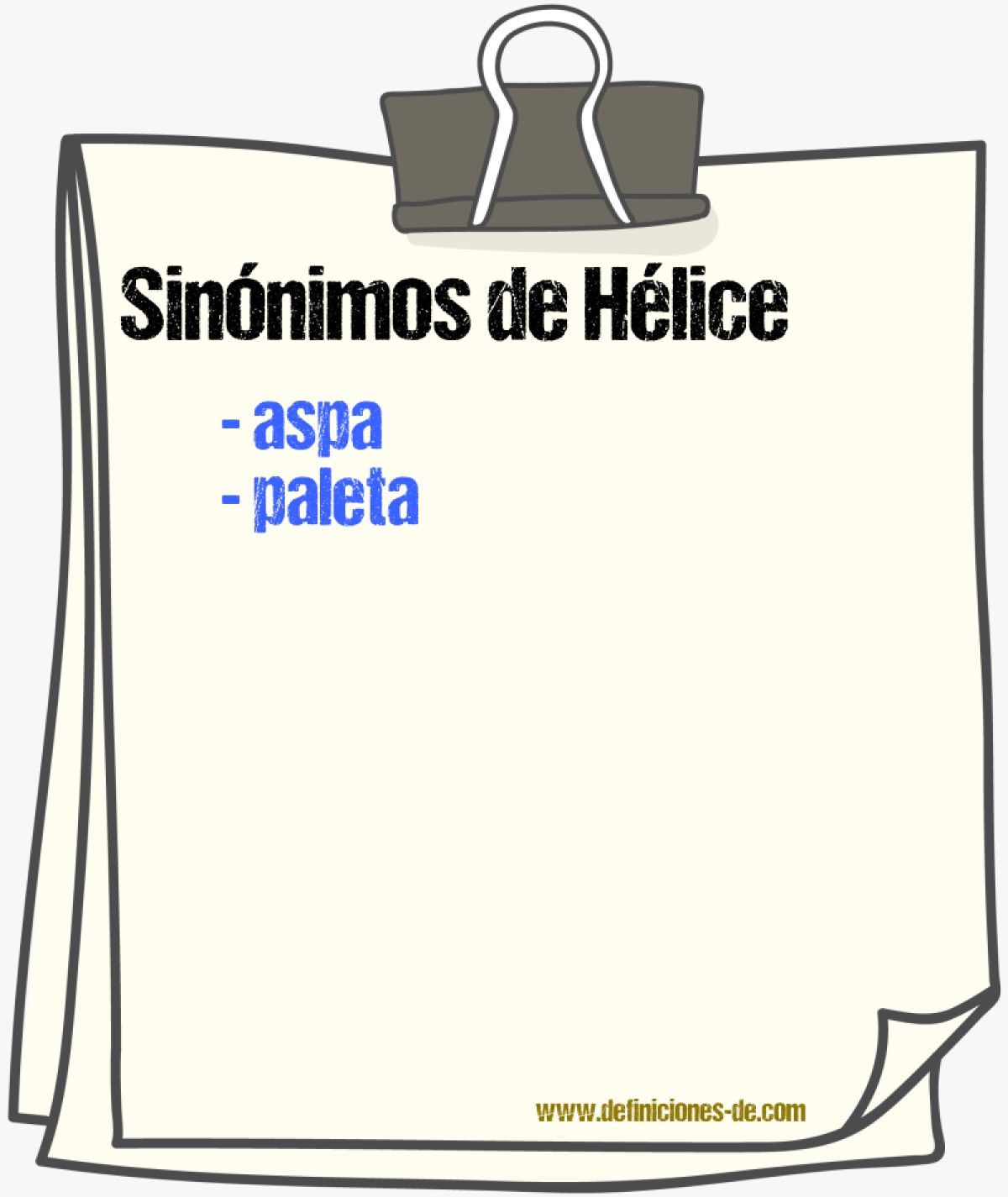 Sinnimos de hlice