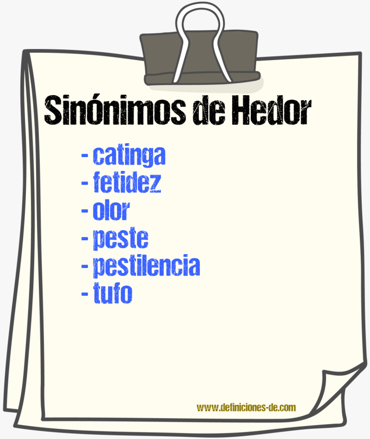 Sinnimos de hedor