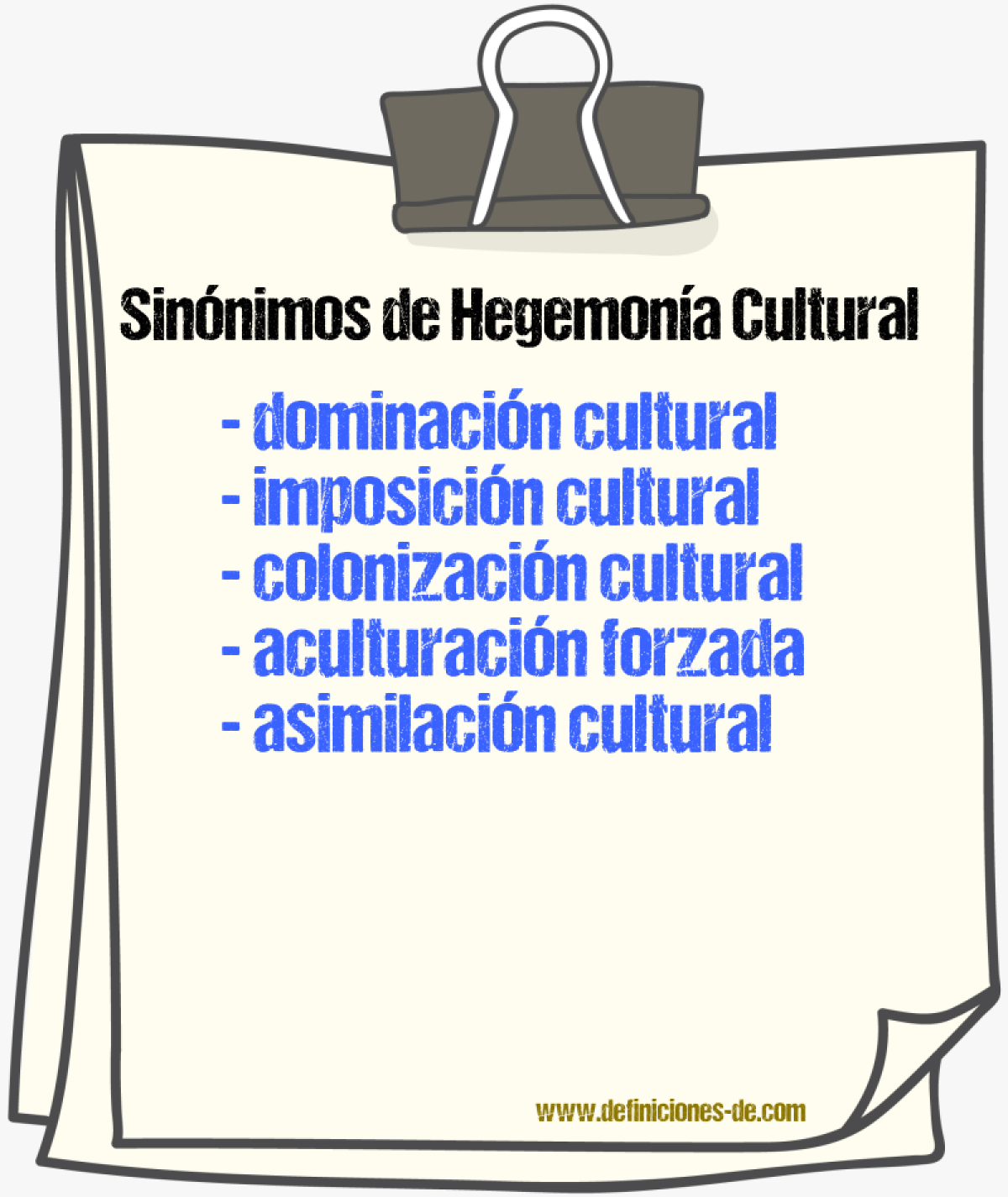 Sinónimos de hegemonía cultural