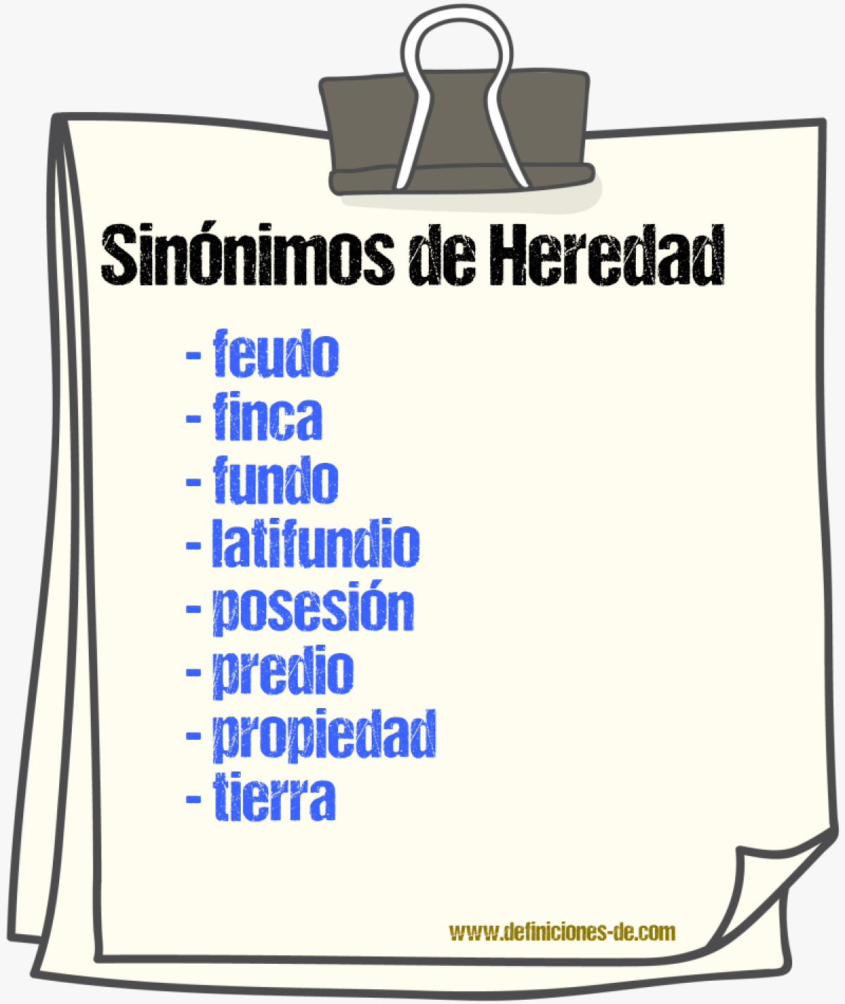 Sinnimos de heredad