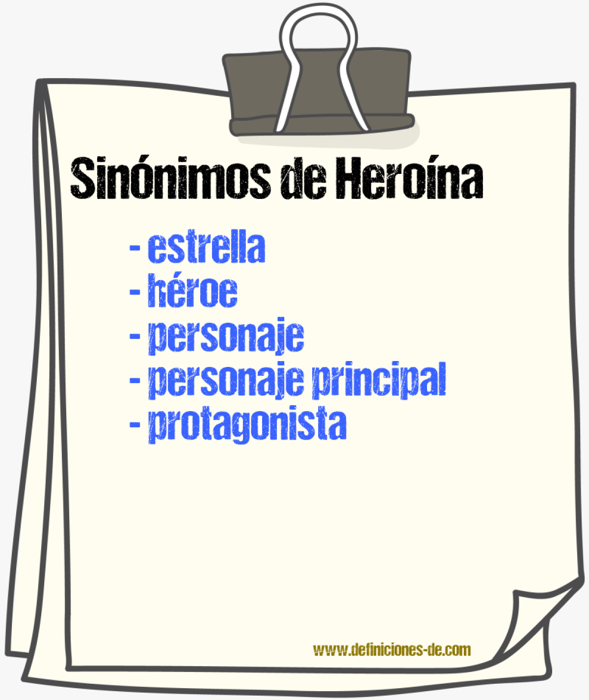 Sinnimos de herona