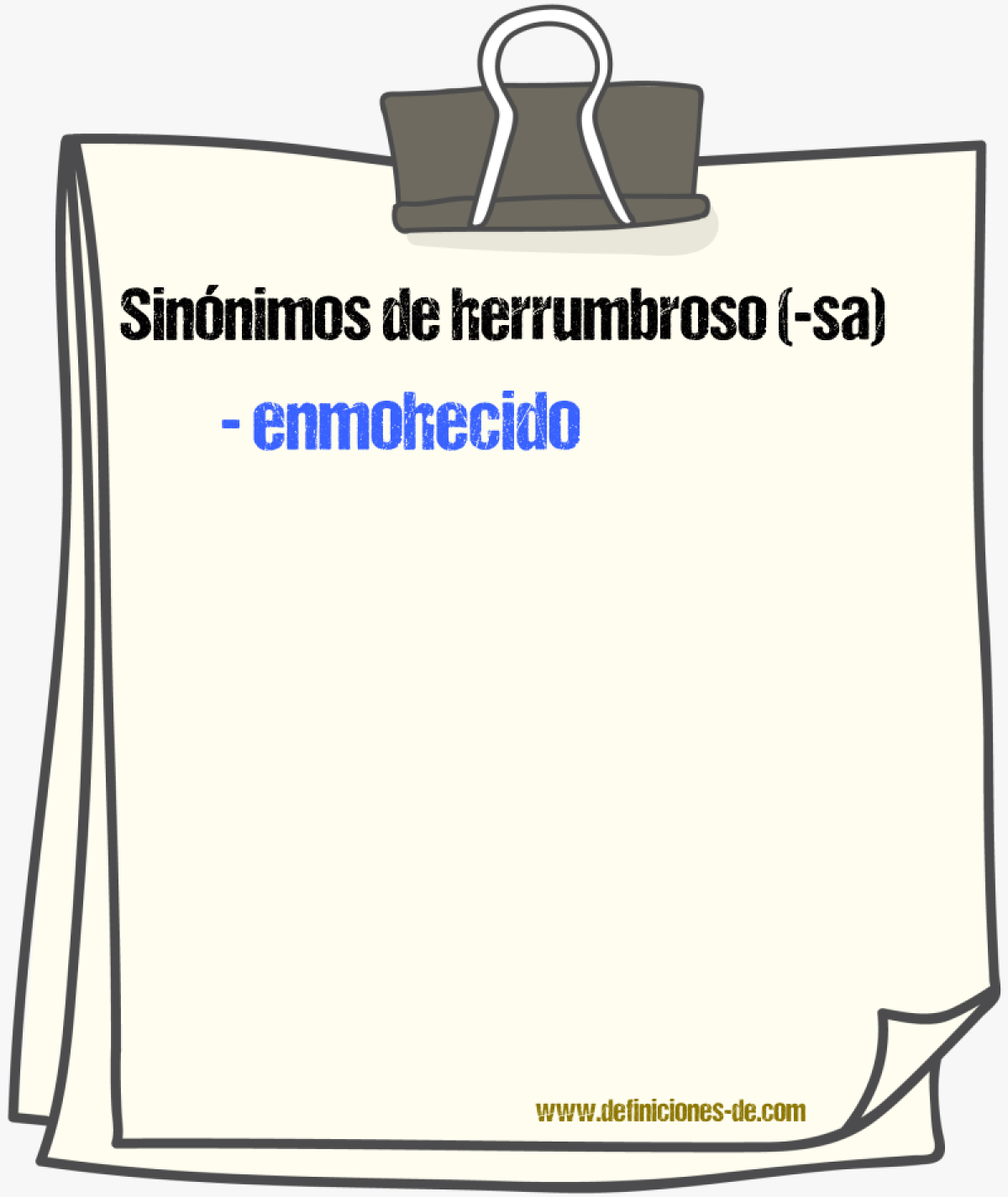 Sinnimos de herrumbroso