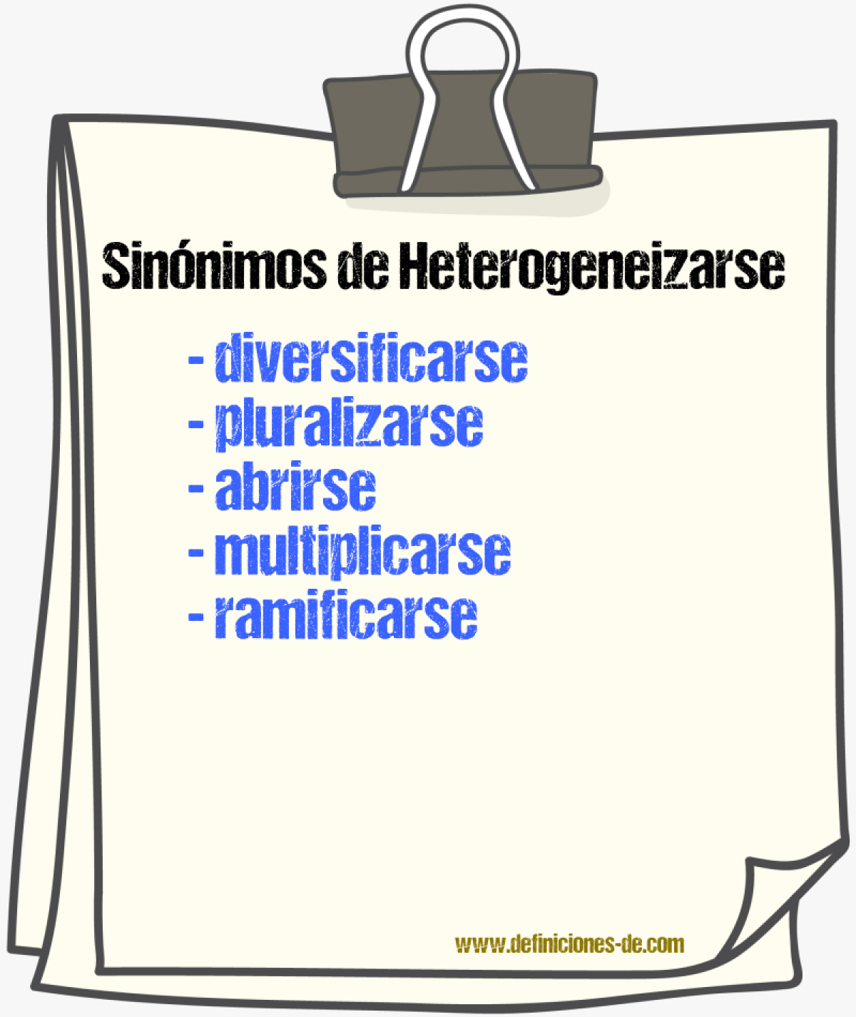 Sinónimos de heterogeneizarse