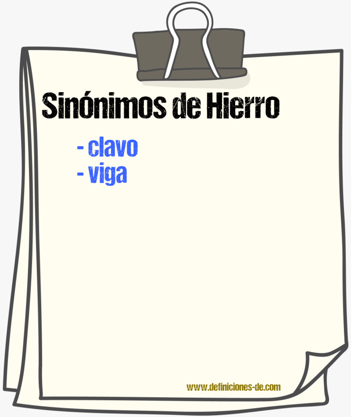 Sinnimos de hierro