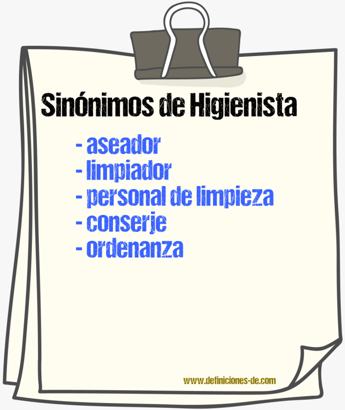 Sinónimos de higienista